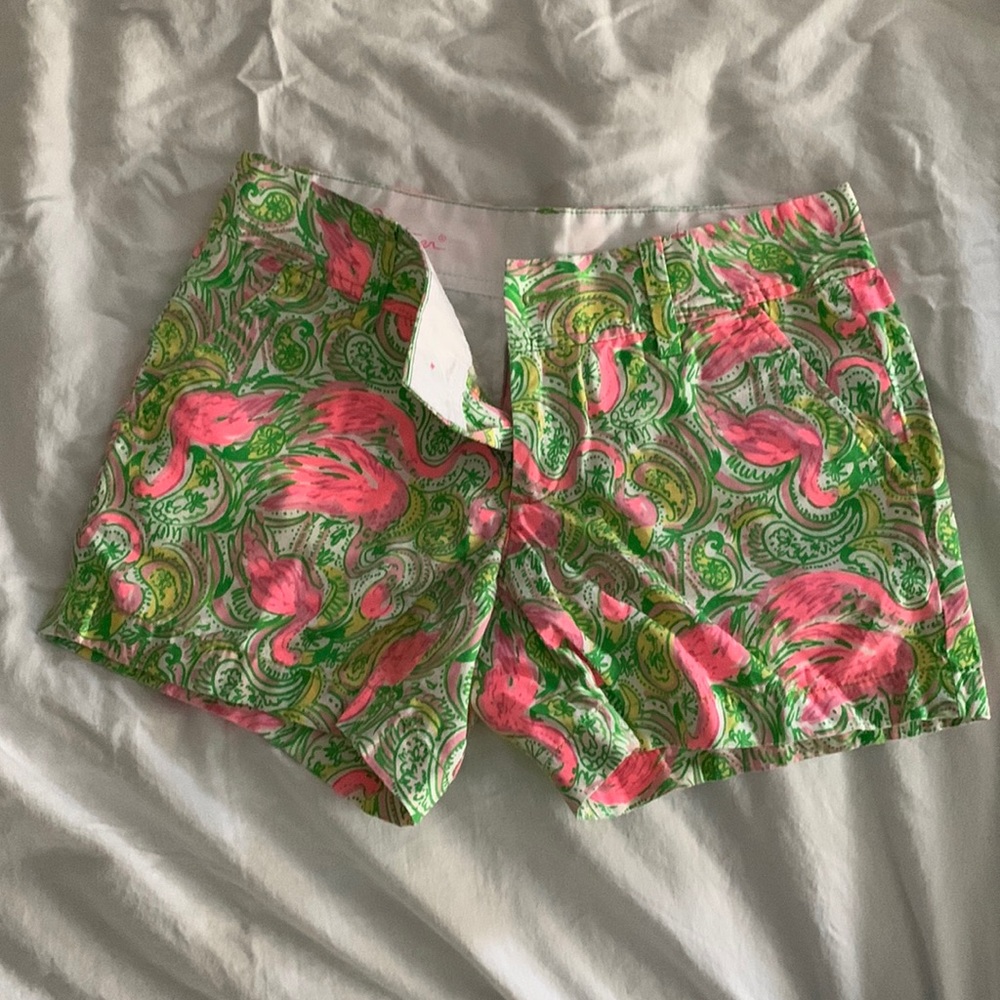 Lilly Pulitzer Callahan Short, size 0, flamingo print